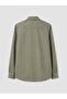 Ozmarka New Season Green Regular Fit Plaid Gabardine Men's Shirt - 6