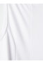 White Crew Neck Peplum Blouse - 3