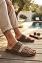 Mink Pin Double-Strapped Large Size Men's Slippers Comfortable Daily Beach Slippers - 5