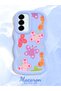 Samsung Galaxy A56 Compatible Case Camera Protector Blue Silicone Couple Phone Case Butterfly Pattern - 2
