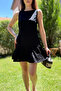 Sleeveless Crew Neck Short Dress with Shorts - 4