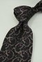 Black - Beige Shawl Pattern Italian Silk Tie Ik2524 - 3