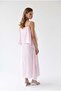 2198 Women's Flounce Modal Lined Strap Maxi Dress Pink - 6