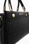 Black - Women's Handbag with Black Logo Sp1293 - 5