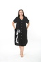 Women's Woven Viscosa Printed Plus Size Dress - 7