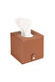 Napkin Holder, Boutique Tissue Box, Tissue Paper Storage Box, Vegan Leather, 13*13*13 Cm. Tan