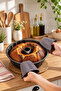 33006 Silicone 2-Piece Oven Gloves Heat Insulated Microwave Oven Cookware Tray Holder Anthracite - 4