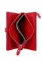 Unisex Genuine Leather Red Color Zippered Multi-Compartment Long Wallet - 5