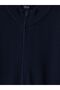 Lcw Kids Navy Blue Turtleneck Boy's Knitwear Cardigan - 3