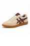Women's Beige Leopard Patterned Casual Sneaker Sports Shoes – Non-Slip Sole, Lace-Up, Comfortable Use - 3