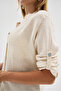 Muslin Tunic - Linen Look High Collar Muslin Tunic - 1230 - 4
