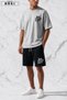 Be Kind Printed Oversized Unisex T-Shirt & Black Shorts Set - 3
