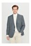 Altınyıldız Classics Men's Gray Regular Cut Mono Collar Bag Pocket Dobby Blazer Jacket