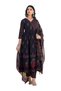 Black Cotton Viscose Salwar Kameez & Dupatta Set - ALV2091-Black-Size-M-38-Inches