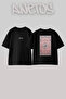 Iran Hali Design Back Printed Cotton Black Oversize T-Shirt