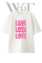 All We Need Love Design Printed Unisex White Oversize T-Shirt