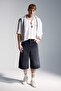 100% Cotton Super Baggy Fit Bermuda Shorts I5667Ax26Au - 2