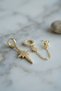 Set of 3 Earrings in Gold Color with Chain Detail - Ebj260725W44396