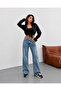 Ice Cream High Waist Full Fit Wide Leg Denim Pants/Jeans - 3