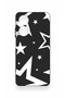 Oppo A60 Compatible Black Mega Star Patterned Silicone Case - 2