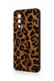 Poco F5 Pro Compatible Dark Leopard Leather Patterned Silicone Case - 3