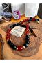 Orange Agate and Black Onyx Design Natural Stone Necklace - 2