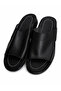 Heel-Lined, Stitched Genuine Leather Slippers