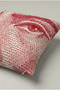 Red Artistic Eye Patterned Cushion Cover 276 – Crimson Eye Design 45X45 cm - 3