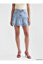 Blue Ruffled Mini Jean Skirt - 2
