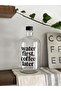 Glass Water Bottle 1 Liter Water First Coffee Later Water Bottle for Coffee Lovers - 6