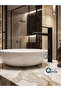 Long Model Luxury Bowl Sink Faucet Brass - Black - 7