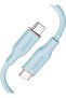 كابل شحن سريع Powerline III Flow من USB-C إلى USB-C بقوة 100 واط، بطول 3 أقدام، لأجهزة MacBook Pro 2020، وiPad Pro 2020، وiPad Air، وiPad Mini 6، وPixel، وSwitch - أزرق