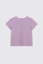 Girl's Printed Short Sleeve Lilac T-Shirt - 2