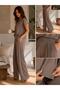 Women's Modal Pleated Pants V-Neck Homewear - 4