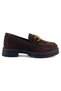 3195 Genuine Leather Casual Women's Shoes - Brown Suede - 3
