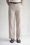 Khaki High Waist Linen Trousers - 4