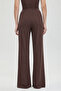 Soft Rib Straight Cut Loose Trousers Brown - 4
