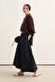 Women's Flared Jean Skirt Pants Dark Navy Blue - 6
