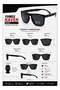 Raven Polarized Square Sunglasses for Men & Women | Matte Black Frame with Smoke TAC Polarized UV400 Lenses | Model 22028 C2 - 7
