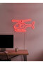Helikopter Figürlü LED Neon Duvar Tablosu | Kırmızı Aydınlatmalı Dekor | Genç Odası - 4