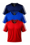 3-Piece Sleeve Stripe Quick Dry Breathable Fabric Sports T-Shirt