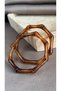 Women's Bamboo Design Elastic Acrylic Bracelet - Trendy Resin Bamboo Form Bangle Cuff - 3