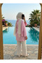 Women's Hijab Tunic with Cape Detail and Tieable Waist - 2
