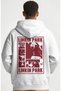Linkin Park Rock Metal Music Band Back Printed Unisex Oversize Combed Cotton Hoodie