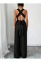 Women's Strappy Jumpsuit with Ring Detail and Cross Back - 5