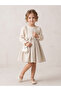 Girl's Bow Detailed Bagged Gilet Dress Combination - 2