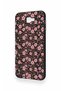 Samsung J7 Prime Compatible Mini Pink Flower Patterned Silicone Case - 3
