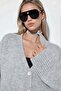 Viorna Ribbed V-Neck Buttoned Cardigan - 3