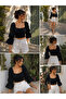 Büzgü detaylı crop bluz - 2