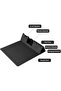 Wireless Charging Mouse Pad with Desk Organizer – 3-in-1 Tech Gift for Men, Premium Fabric Mouse Pad with Pen Holder, Card Holder & Wireless Charger (Black) - 4